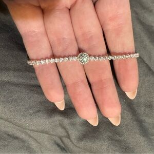 Pandora Silver Bracelet with Sparkling Accents